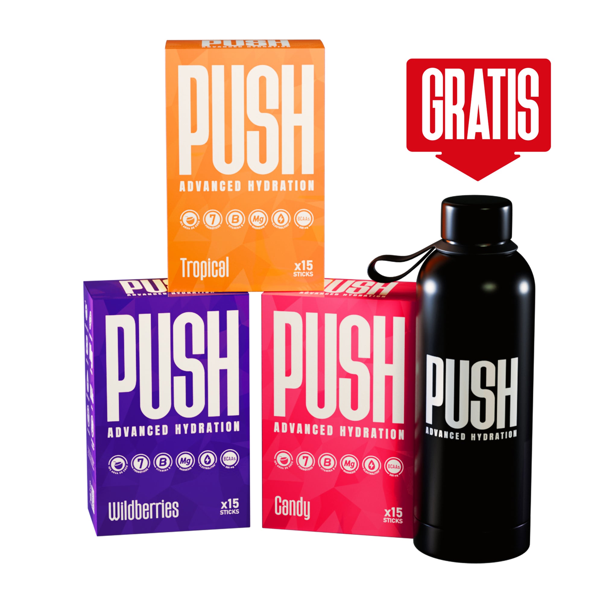 PUSH FULL PACK + Botella Gratis